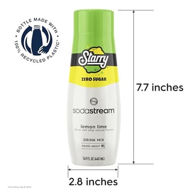 SodaStream® Pepsi® Starry® Zero Sugar Beverage Mix Variety Pack (440ml, Pack of 4) - Image 3