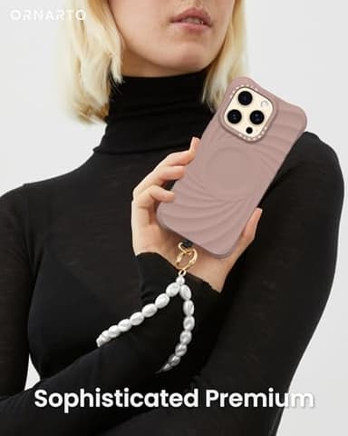 ORNARTO Vortuxe for iPhone 16 Pro Case 6.3" | 2X MIL-STD Drop Protection | Compatible with MagSafe | Sleek Aesthetic Liquid Silicone Phone Cover - Latte - Image 6