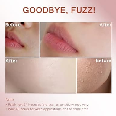 Facial Hair Removal Cream Kit for Women – Depilatory & Post Care Soothing Cream, 4 Min Painless & Flawless Face Hair Remover, Gentle Plant Formula for Sensitive Skin - Image 4