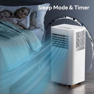 ZAFRO 10000BTU Portable Air Conditioner - 3-in-1 Cooling, Dehumidifier & Fan, 3 Speed, Remote Control, 24-Hour Timer, LED Display - Image 5