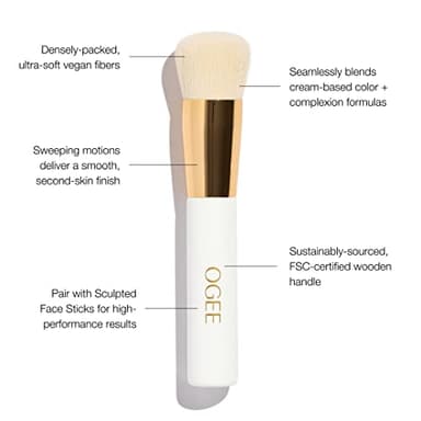 Ogee Blender Brush - Professional Quality Makeup Brush - Ultra-Soft Foundation Brush with Vegan Bristles for Flawless Makeup Application - Image 4