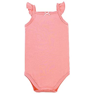 Hudson Baby Unisex Baby Cotton Sleeveless Bodysuits Coral Mint Mermaid, 9-12 Months - Image 6