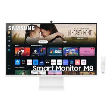 SAMSUNG 32-Inch M8 (M80D) Series 4K UHD Smart Monitor with Streaming TV, Speakers, HDR10+, AI Upscaling, USB-C, Ergonomic Stand, SlimFit Camera, Gaming Hub, LS32DM801UNXZA, 2024 - Image 1