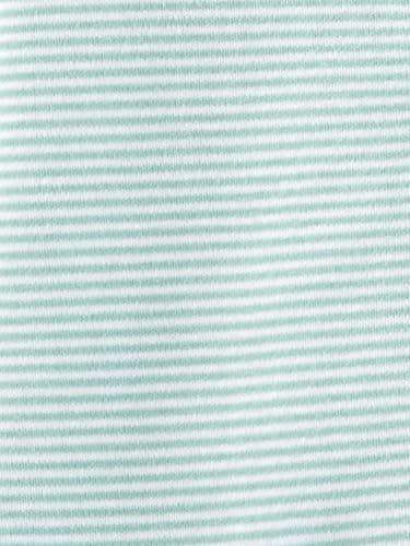 Simple Joys by Carter's Kid's 3-Pack Sleep and Play Sleepwear, Mint/Stripes/Heather Grey/Prints, 0-3M - Image 2
