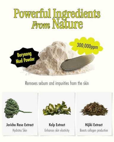 BRMUD Relief Mud Mask | Cardi B Mud Mask - Body Mud Hydrating & Moisturizing Deep Pore Cleanser Face & Body Mask w/ 91.8% Nature-Derived Ingredients - K Beauty Body Mud (3.72 fl oz) - Image 6