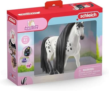 Schleich Horse Club Sofia's Beauties, Knabstrupper Stallion Beauty Horse with Brushable Hair - 8pc Styling Horse Figurine and Playset Accessories for Boys and Girls, for Kids Ages 4+ - Image 11