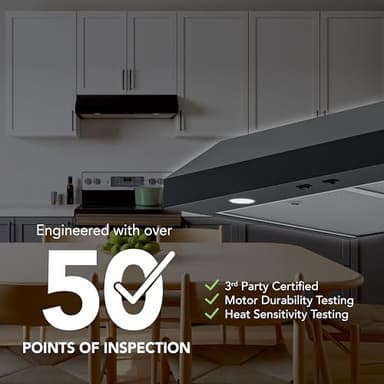 Broan-NuTone 36-Inch Under Cabinet Range Hood, ENERGY STAR, 350 Max Blower CFM, Black - Image 4