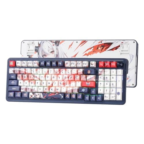 Redragon K686 PRO SE 98 Keys Wireless Gasket RGB Gaming Keyboard, 3-Mode Anime Mechanical Keyboard w/Hot-Swap Socket, Dedicated Knob Control & 5-Layer Noise Dampening, Custom Hi-Fi Linear Switch - Image 1