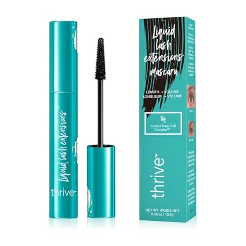Blackthrives Mascara Liquid Lash Extensions Cosmetics, Premium Waterproof Smudge-Proof Natural No Clumping Thick and Volumising & Lengthening Lasting All Day (Rich Black） - Image 1