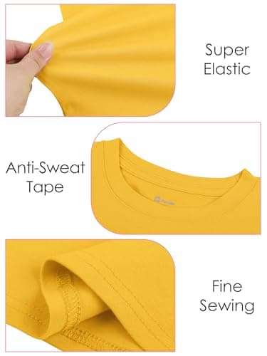 Poroka Baby and Toddler Girls Short Sleeve T-Shirts Cotton Crewneck Shirts Basic Solid Tees Summer Casual Tops, Multipack - Image 3