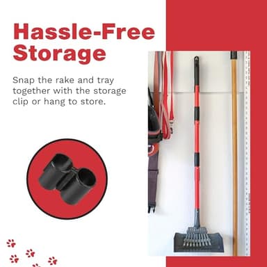 Pawler Pooper Scooper for Large Dogs, Small Dogs and Horses, Metal Poop Scooper Set with Long Handle Rake and Tray for Yard, Grass, Dirt or Gravel, Heavy Duty Aluminum Poop Picker Upper - Image 9