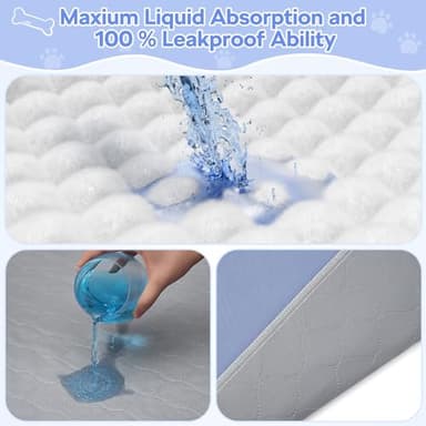 36" x 38" Large Puppy Pads - Waterproof Quick Drying Pee Pads for Dogs, Reusable Pet Training Pads, Anti-Slip Floor Mat for Dogs, Cats, Bunny, Seniors Bed Pad, 1 Pack - Image 3