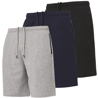 Ultra Performance 3 Pack Mens Shorts Casual Men's Athletic Short Workout Gym Shorts for Men with Zipper Pockets, Small - 5X - Image 1
