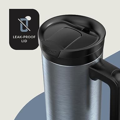 Contigo Superior 2.0 Stainless Steel Travel Mug with Handle Leak-Proof Lid Double-Wall Insulation for Hot & Cold Beverages, 20oz ,Dark Ice, Ideal for Commuting and Travel - Image 2