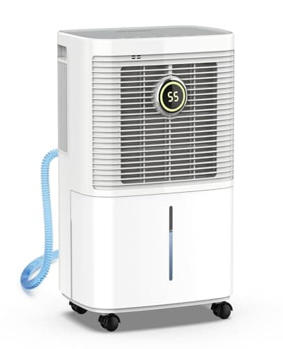 Dravonic 34 Pint Dehumidifiers for Home, Basement, Bedroom, Bathroom, 2500 Sq.ft Dehumidifier with Drain Hose, Smart Humidity Control & Display, 3 Operation Modes, 24H Timer, Child Lock (White) - Image 1