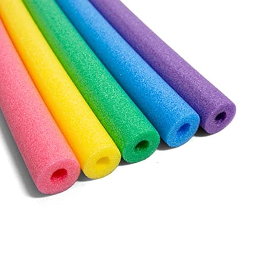 Big Joe Swim Noodle 35 Pack Pool Noodles, Red, Blue, Green, Purple, Yellow Foam, 4.5 feet, 55"L x 2"W x 2"H each - Image 1