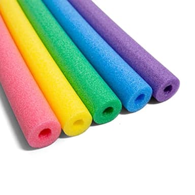Big Joe Swim Noodle 35 Pack Pool Noodles, Red, Blue, Green, Purple, Yellow Foam, 4.5 feet, 55"L x 2"W x 2"H each - Image 1