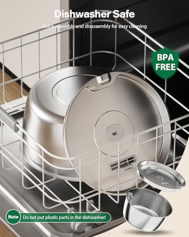 Cat Water Fountain Stainless Steel - 3.2L/108oz Pet Water Fountain for Cats Indoor - Automatic Pet Watering Dispenser (4 Filters) - Image 7