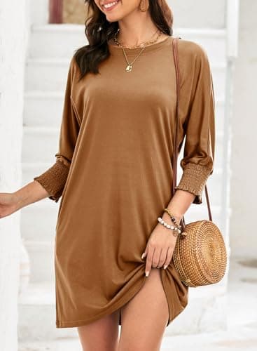 Dokotoo Summer Dresses for Women Sundresses Mini Petite Dress Spring Fashion 2025 Holiday Vacation Casual Sun Womens Dresses Beach Spring Cute Elegant Beach Plus Size Dress Pink - Image 3