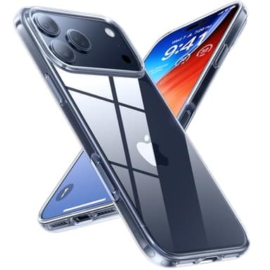 TORRAS Crystal Clear for iPhone 17 Pro Max Case, [Anti-Yellowing][Military-Grade Protection], Slim Transparent Anti-Scratch Back, Soft Bumper, Non-Slip Protective Phone Cover, Clear 6.9" - Image 1