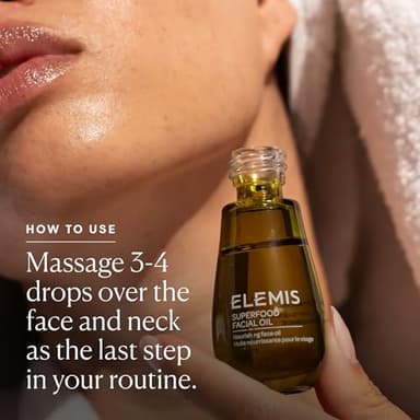ELEMIS Superfood Facial Oil - Antioxidant-Rich Nourishing Serum, Radiance-Enhancing Lightweight Skin Elixir, Hydration Booster, Non-Greasy Botanical Blend - 15ml - Image 7
