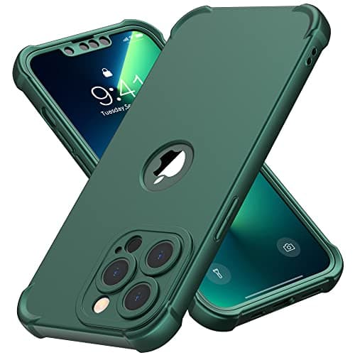 ORETECH for iPhone 13 Pro Max Case, with [2 x Screen Protectors] [15 Ft Military Grade Drop Test] [Camera Protection] 360° Shockproof Slim Thin Phone Case for iPhone 13 Pro Max Cover 6.7" - Green - Image 1