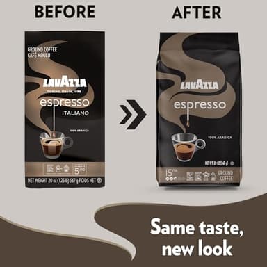 Lavazza Espresso Ground Coffee, Medium Roast, 100% Arabica, 20 oz Bag (Pack of 1) - Image 2