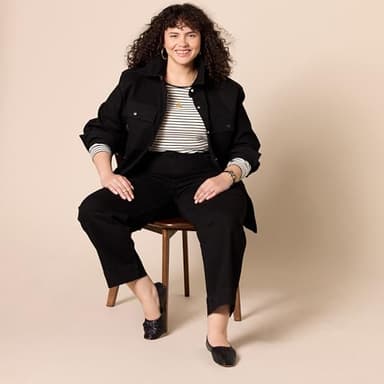 Amazon Essentials Women's High-Rise Regular-Fit Ankle-Length Wide-Leg Jean, Black, 0 - Image 6