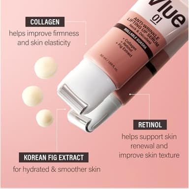 VLUE Retinol Guasha Neck Firming Cream - Anti-Aging Collagen & Fig Extract Moisturizer for Wrinkles & Sagging Skin, Hydrating & Lifting Neck & Décolleté Serum, Korean Skincare, 1.69 fl. oz. - Image 8