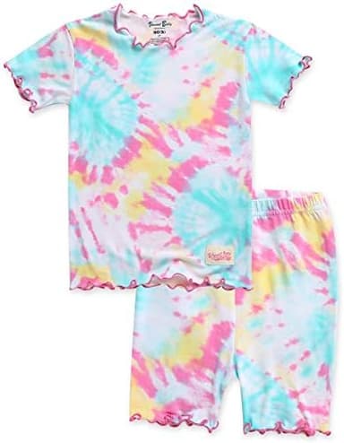 VAENAIT BABY Infant Toddler Kids Junior Soft Bamboo Pajamas Tie Dye Short Summer Pjs 2pcs Set 6M-12Y - Image 3
