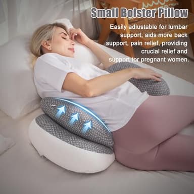 Chilling Home Pregnancy Pillow, Maternity Pillow for Pregnant Women, Pregnancy Pillows for Sleeping Portable, Pregnancy Wedge Pillow, Body Pillow Support for Back, Belly, Waist, Grey - Image 4