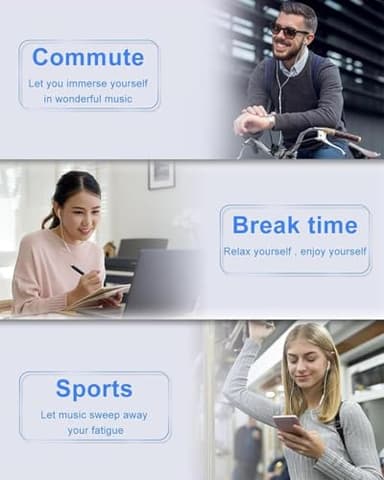 2 Pack Wired Headphones for iPhone Earbuds with Built-in Microphone & Volume Control HiFi Stereo Noise Reduction Earphones Compatible with iPhone 14/13/12/11/XR/XS/X/8/7/SE Support All iOS System - Image 7