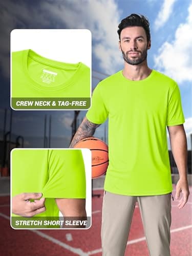 Short Sleeve Shirts for Men Sun Protection T-Shirts UPF 50+ Ultra Breathable Shirts Moisture Wicking Baselayer Casual Shirts - Image 5
