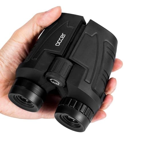Occer 12x25 Compact Binoculars for Adults and Kids, Large Eyepiece Waterproof Binocular with Low Light Vision,High Powered Easy Focus Binoculars for Bird Watching,Outdoor Hunting,Travel,Sightseeing - Image 1