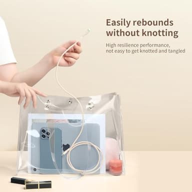 mcdodo USB C to Lightning Cable 4ft iPhone PD 36W Fast Charging Cord Soft Flow Material iPhone Charger for iPhone14 /13/13 Pro/ 12 Pro Max/ 12/11 /X/XS/XR/ 8 Plus/AirPods Pro(Off-White) - Image 7