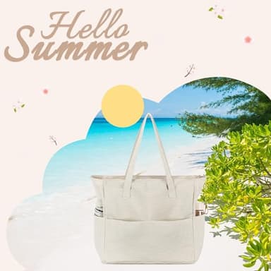 Waterproof Beach Tote Pool Bags for Women Ladies Extra Large Gym Tote Carry On Bag With Wet Compartment for Weekender Travel - Image 4