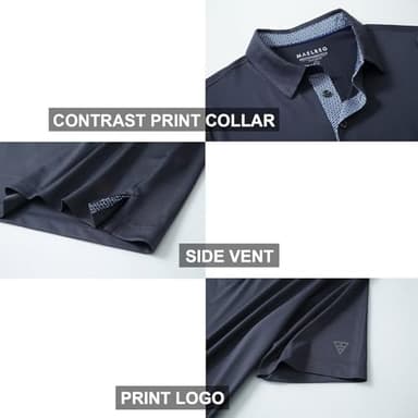 Polo Shirts for Men Short Sleeve Performance Moisture Wicking Quick Dry Casual Collared Men’s Polo Shirts - Image 4