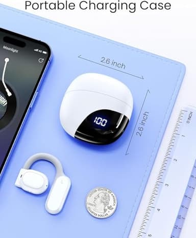 AI Translation Earbuds Real Time with Charging Case White - Image 8