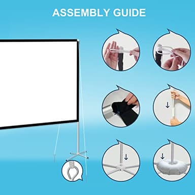 Portable Projector Screen Outdoor Movie: Foldable Rear 4K Projection Screens Stand for Camping Travel Backyard Video 100 inch - Image 5