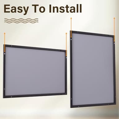 HARRITPURE 48"x30" Framed Bathroom Mirror for Wall Rectangle Mirror Aluminum Alloy Frame Wall-Mounted for Farmhouse Entryway Bedroom Living Room Black - Image 8