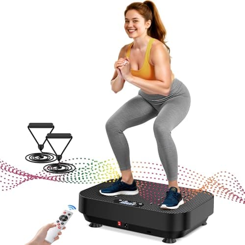 Vibration Plate Exercise Machine, 2025 Upgraded Fitness Vibrating Lymphatic Drainage Full Body Workout Shaker for Weight Loss, Featuring a 330 Lbs Capacity Vibrate Fitness Platform with 8 Modes - Image 1