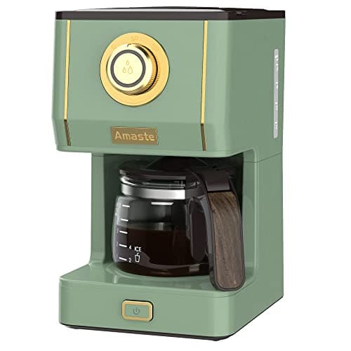 Amaste Drip Coffee Maker, Coffee Machine with 25 Oz Glass Coffee Pot, Retro Style Coffee Maker with Reusable Filter & Three Brewing Modes, 30minute-Warm-Keeping, Matcha Green - Image 1
