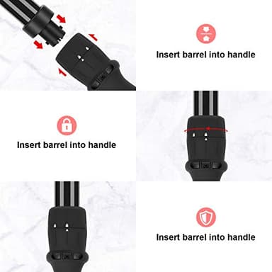 PARWIN PRO BEAUTY 7 in 1 Curling Iron Wand Set,Dual Voltage Curling Wand with 7 Interchangeable Diamond Ceramic Hair Curler Wands with LCD Temperature Control Auto Shut Off Black - Image 5