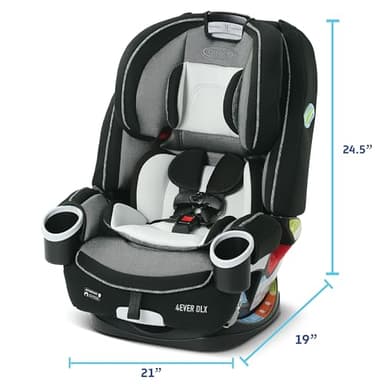 Graco 4Ever DLX 4-in-1 Car Seat, Grey, Infant to Toddler Car Seat, with 10 Years of Use, Rear-facing, Forward-facing and Booster Modes, Safe, Comfortable and Convenient - Image 7