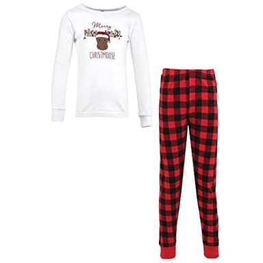 Hudson Baby Baby Cotton Pajama Set, Christmoose, 6-12 Months - Image 1