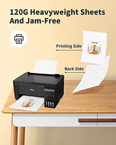 Hiipoo Sublimation Paper 8.5x11 Inch, Work with Sublimation Ink and E Sawgrass Inkjet Printers for Mugs T-Shirts Light Fabric and Other Sublimation Blanks (110 Sheets, 120G) - Image 4