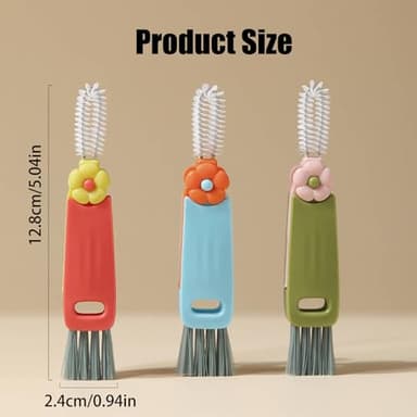 Swicado 3 in 1 Cup Lid Cleaning Brush - 2025 New Multifunctional Tool for Thorough Cleaning of Bottles, Cups, and Tight Spaces - Ideal for Home & Kitchen - Image 2