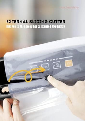 MegaWise Powerful and Compact Vacuum Sealer Machine One-Touch Automatic Food Sealer - Image 6