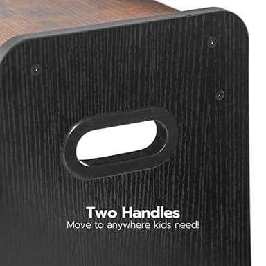 HOOBRO Step Stool for Kids, Two Step Toddler's Stool, Kids Potty Training Stool with Handles, Non-Slip Pads for Safety, Easy to Move, for Sink, Bathroom, Bedroom, Rustic Brown BF01JD01G1 - Image 6