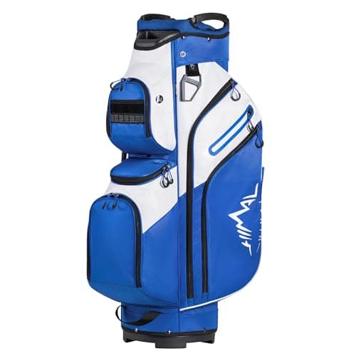 UNIHIMAL Golf Cart Bag, 15 Way Organizer Divider Top with Handles and Rain Cover - Image 1